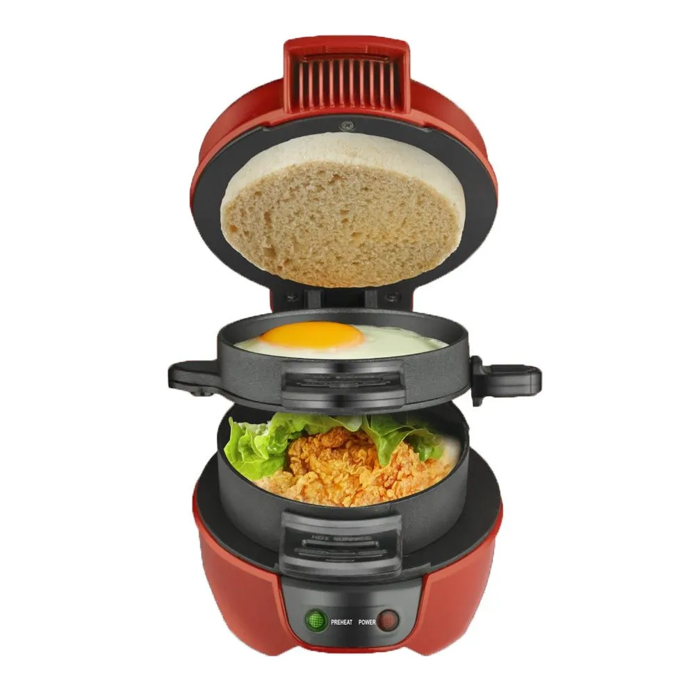 European Multifunctional Hamburger Bread Machine Omelette Machine Steak Panini Breakfast Machine