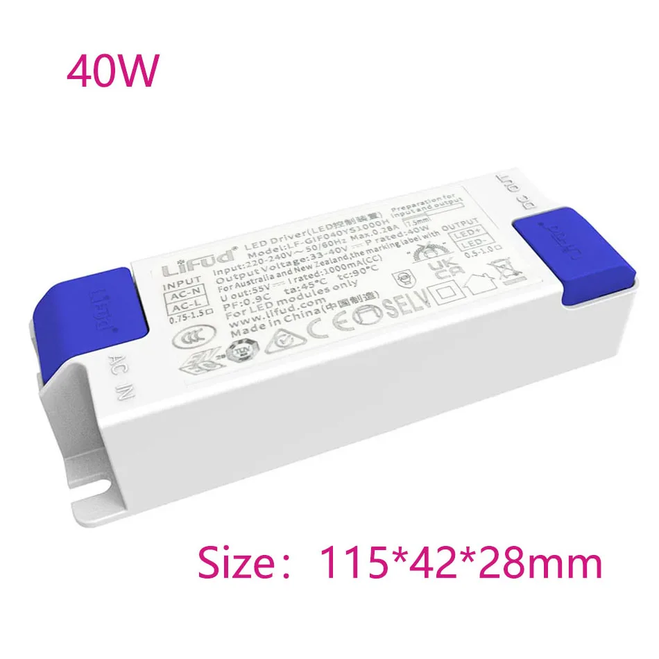 LiFud LED-Treiber 8W-60W LED-Transformator Eingang DC25-42V/33-40V Konverter-Transformator Ausgang 350mA 600mA 900mA 1200mA 1400mA 1500mA – Detail 3
