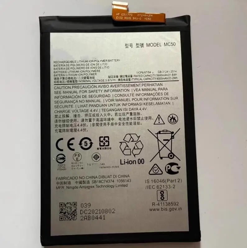 

ORIGINAL Genuine MC50 Battery For MOTOROLA MOTO G9 POWER capacity 6000mAh internal Motorola Moto G9 Power XT2091-4 XT2091-3