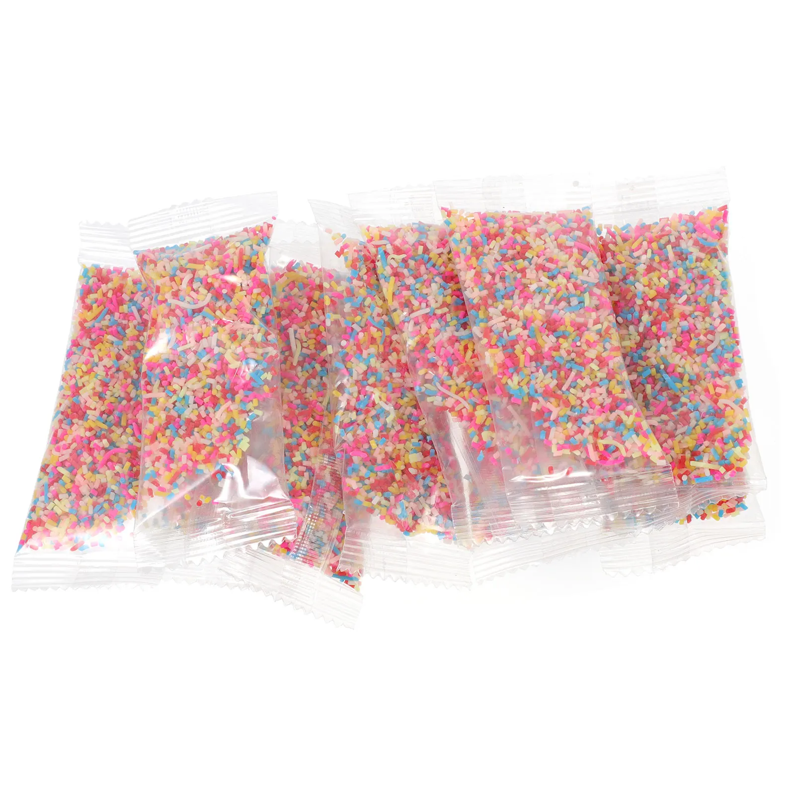 

10 Bags Polymer Clay Crafts Decorative Accessories for Phone Case Pencil Case DIY Halloween Grain Bright Color