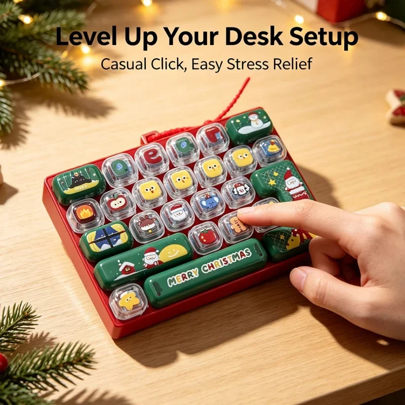 Halloween Decorations Mechanical Keyboard Fidget Keycap Keychain Pumpkin Ghost Stress Clicker Party Favor Christmas Gift