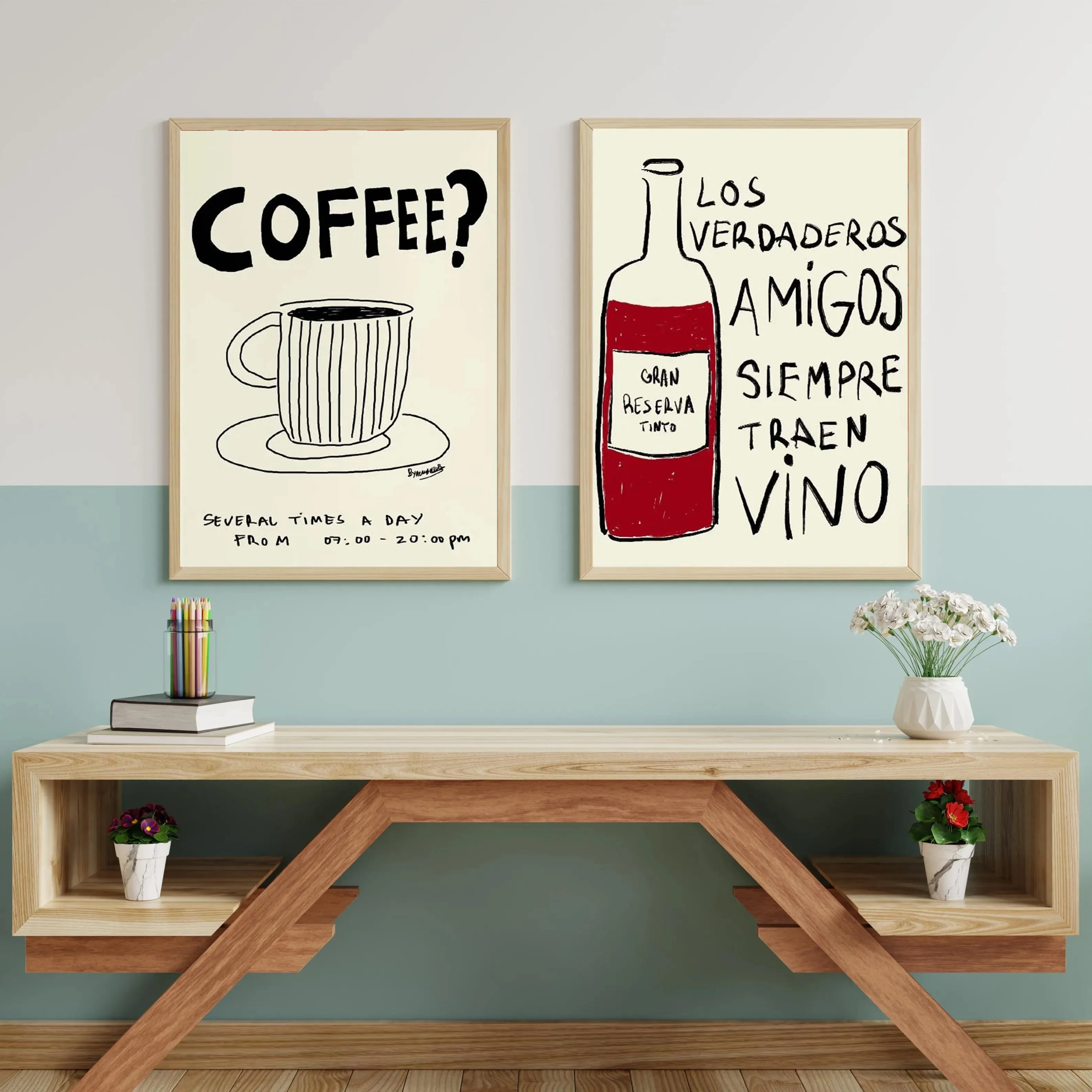 Colorful Drawings Abstract Art - Draw Coffee And Tea review and price