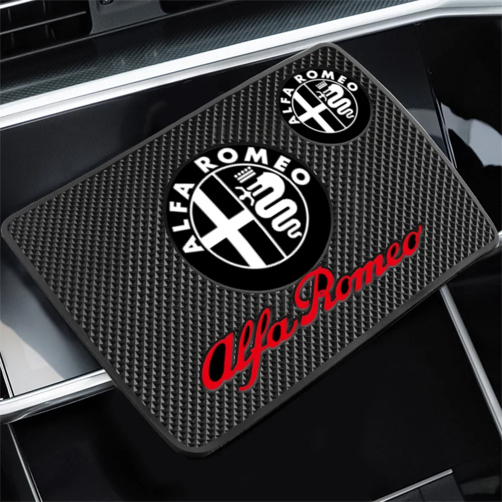 20x13cm Car Styling Pad Phone Non-slip Protect Mat for Alfa Romeo 156 159 147 155 Mito Giulia GT Giulietta 4C 8C Disco Volante