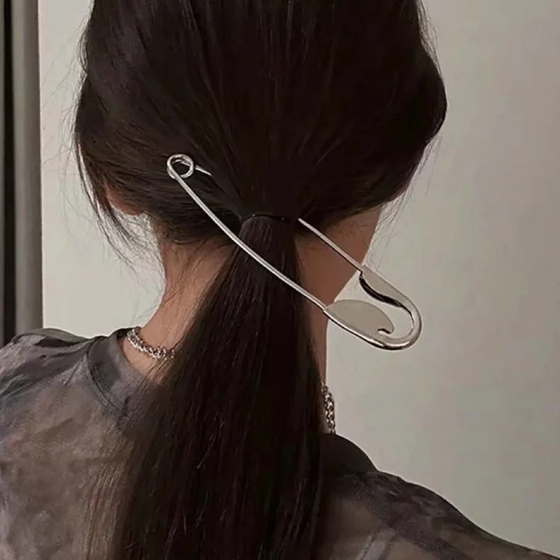 Simple Big Size Brooch Pin Women Hair Clip Brooch Buckles Jeans Fixed Suit Clothing Waist Clip Lady Waist Tighting Pins Jewelry