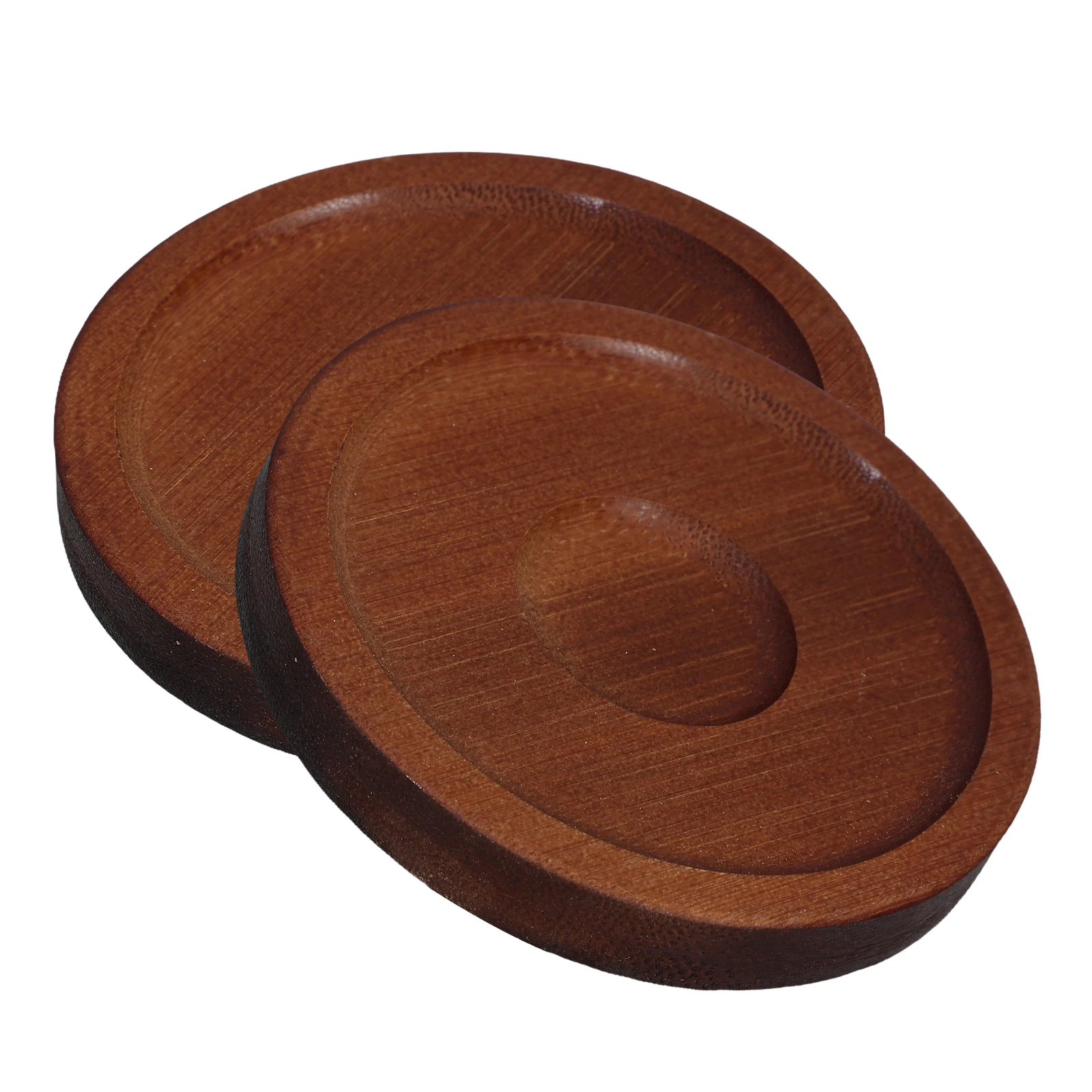 

2Pcs Rotating Coaster for Drinks Cup Red Wood Base Whiskey Glass Coasters AntiSkid Mats Protective Home Use Round Pads