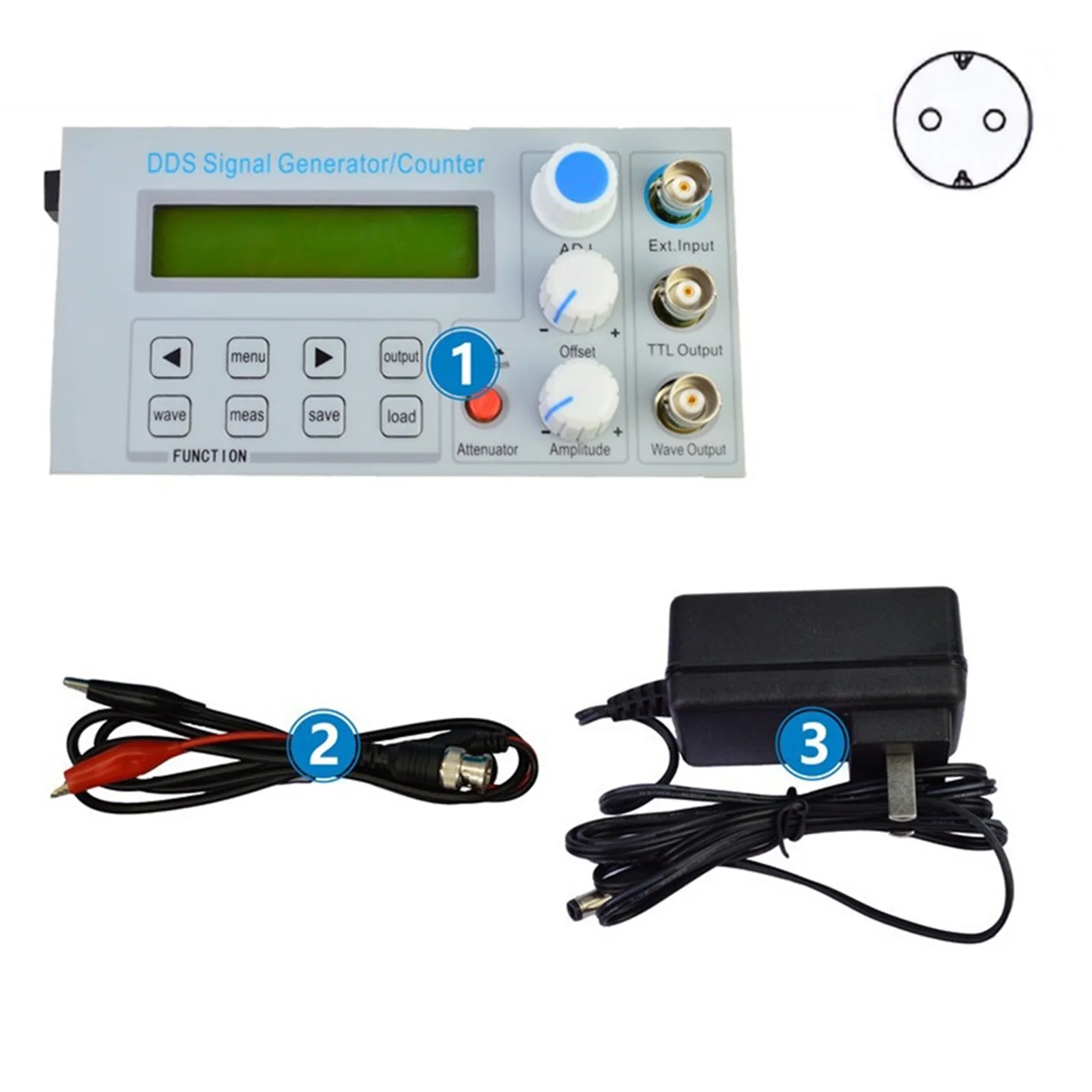 

SGP1010S Embedded Panel DDS Function Signal Generator Frequency Counter 10MHz Signal Source Sine Square Waves Triangular Waves