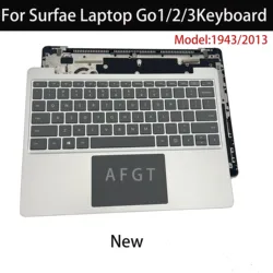 Original Keyboard  For Microsoft Surface Laptop GO1/2/3 Replacement Keyboards Unlock Button With Fingerprint 1943 2013 Silver