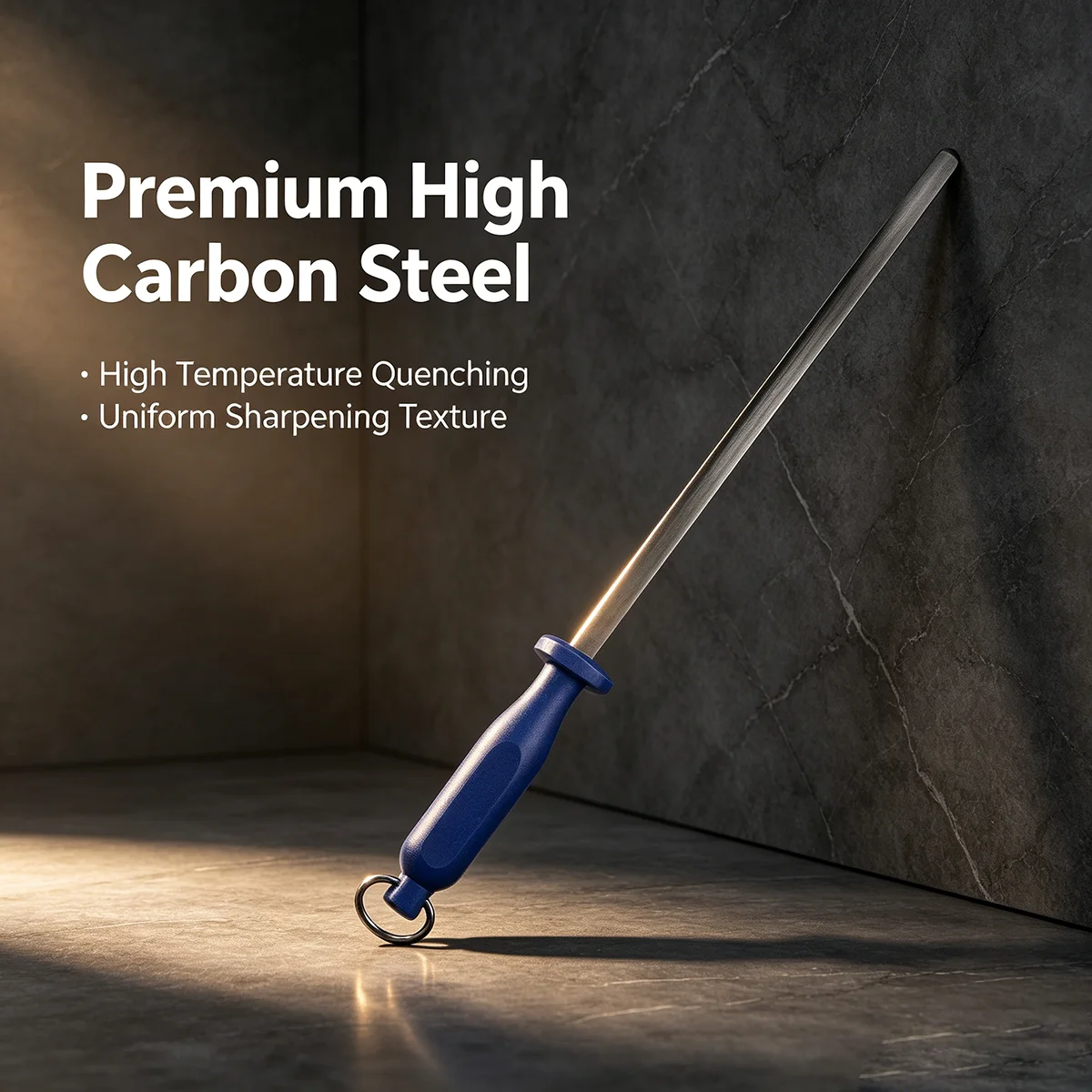 German Imported Professional Sharpening Steel Rod, Chef & Butcher Knife Honing Tool For Fast Precision, Kitchen Sharpener