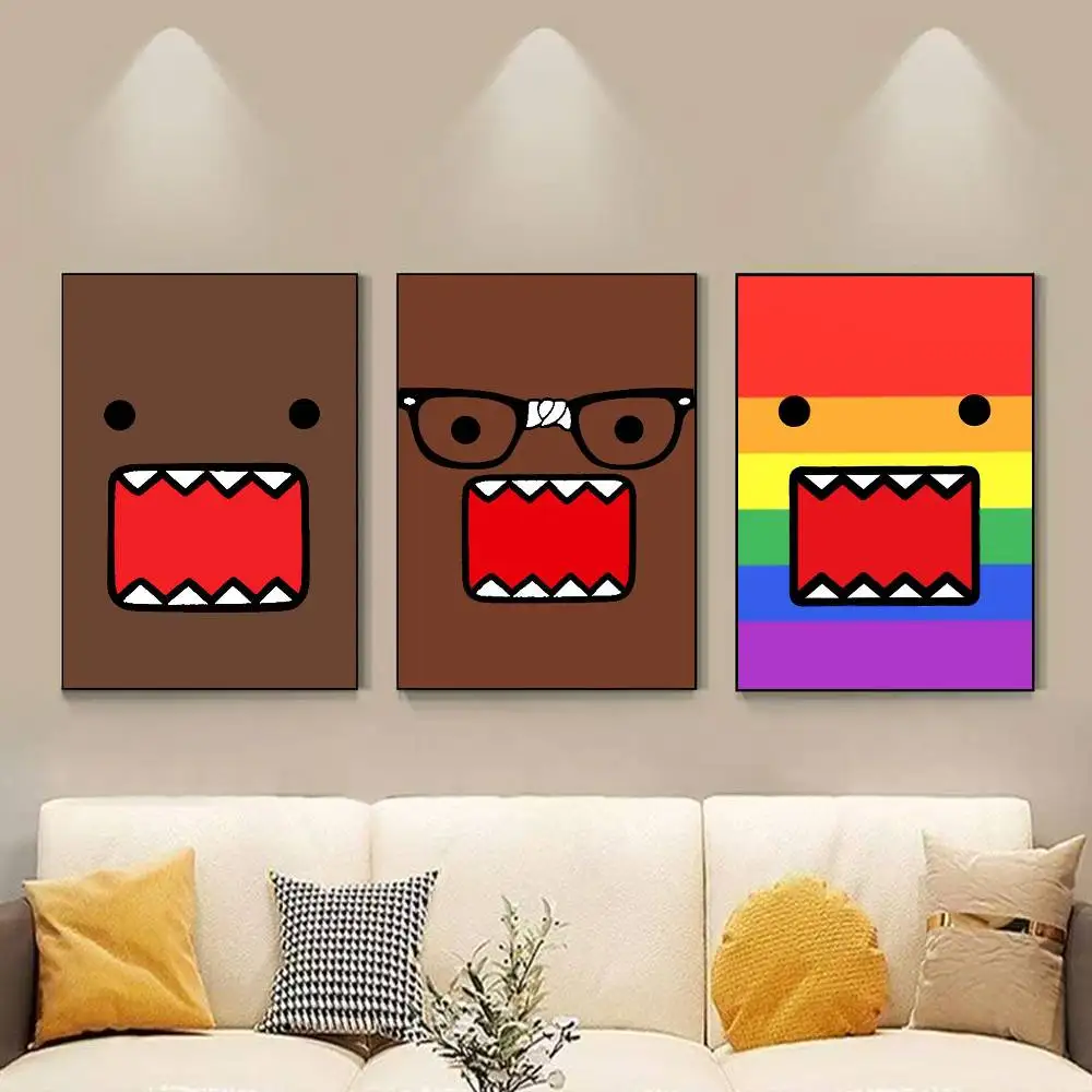 Cute D-domo kun Poster HD Quality Wall Art Retro Posters For Home Room Wall Decor Self Adhesive