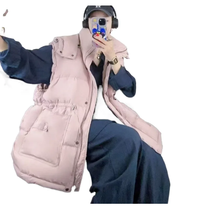다운 베스트 2025 겨울 신상 캐주얼 릴랙스드 출퇴근 스타일 오버사이즈 두꺼운 패셔너블 다용도 따뜻한 코트 트렌디