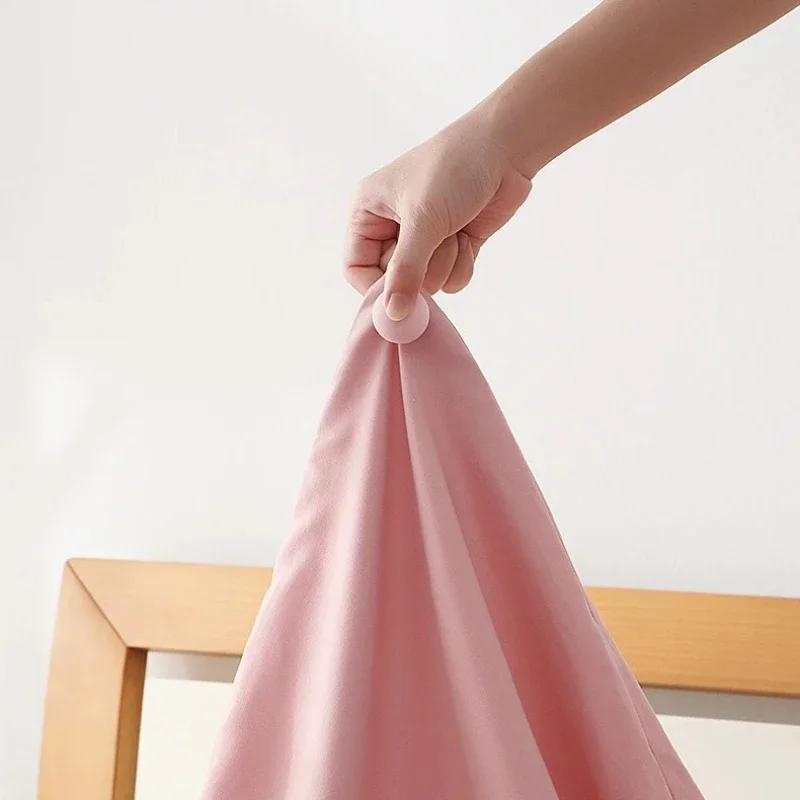 4/6/8PCS BedSheet Quilt Clip Duvet Cover Blanket Textiles Fix Buckle One Button Unlock Anti Slip Grippers Home Storage Accessory