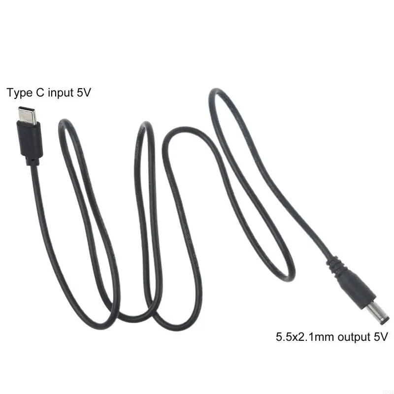 103A 1m Typ C bis 5V 5.5x2,1 mm Ladekabel für Router -Laptop -Lautsprecher -Modem -LED