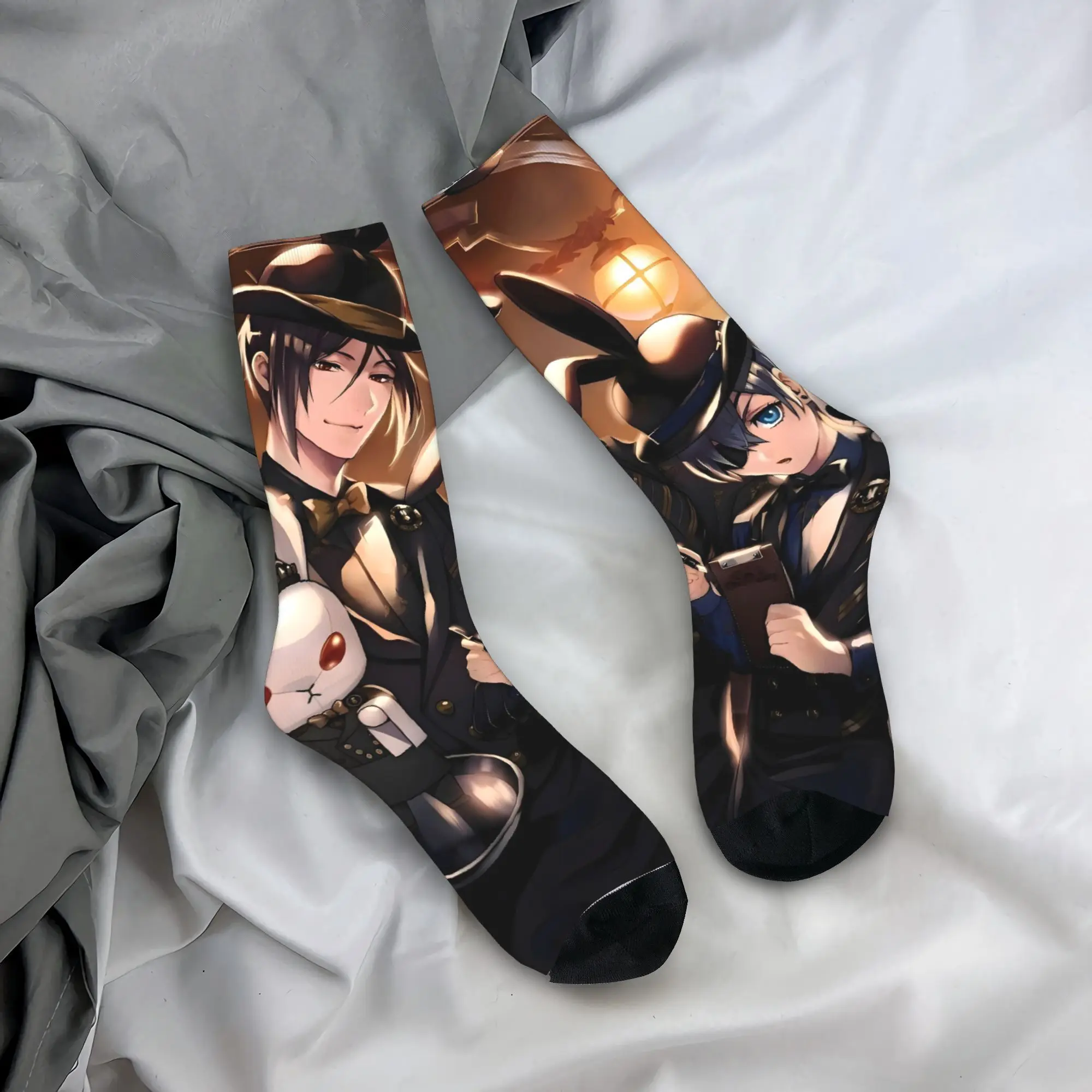 

Black Butlers Stockings Couple Socks Comfortable Leisure Socks Autumn Running Sports Non Slip Graphic Socks Birthday Gift