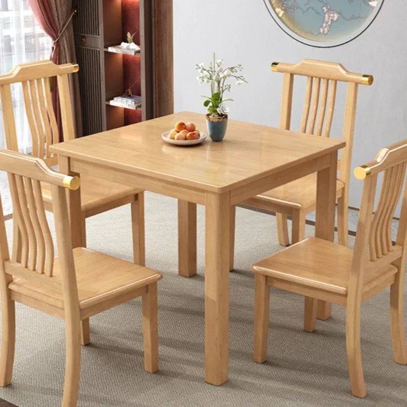 Stable Household all-solid wood small square table Modern Chinese playing cards Small apartment dining table Rental room table