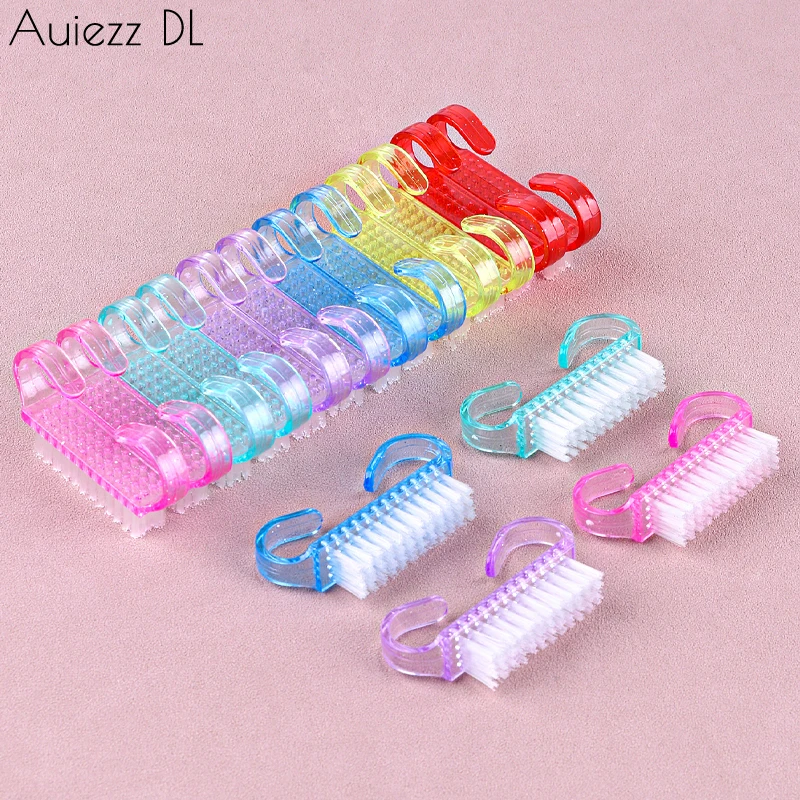 50 Uds. De cepillos suaves coloridos para el cuidado de las uñas para manicura, eliminador de polvo de ángulo pequeño, juego de cepillos limpiadores de polvo UV acrílico