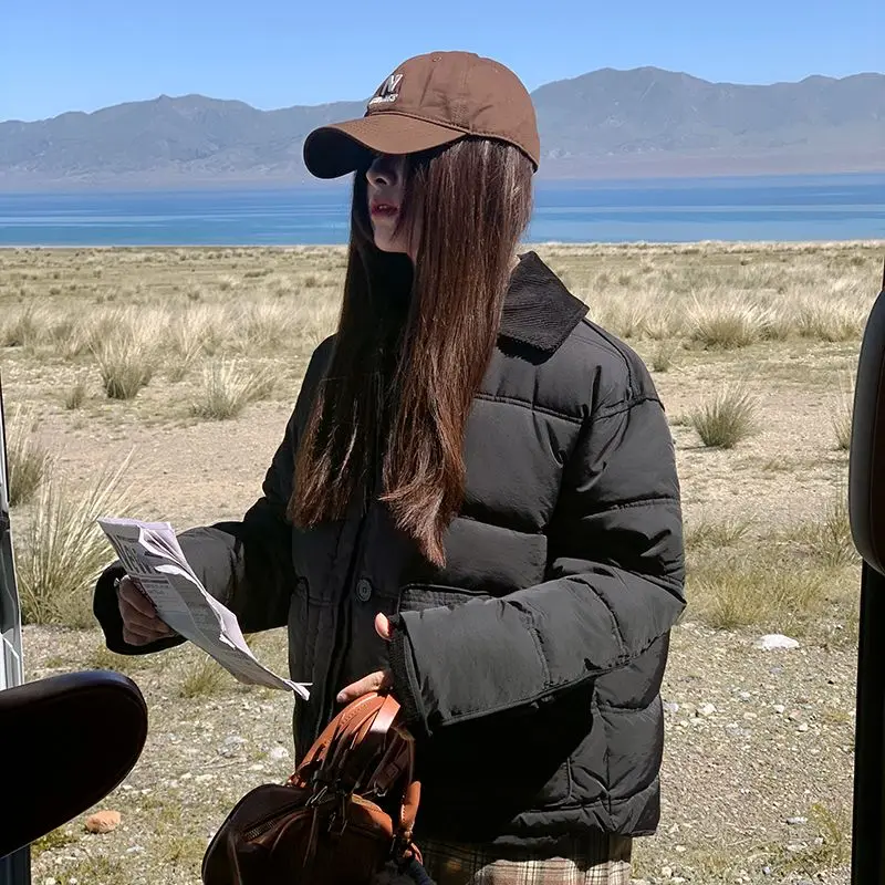 

2025 New Women's Winter Cotton Jacket, Short, Petite, Loose, Thickened Cotton Coat