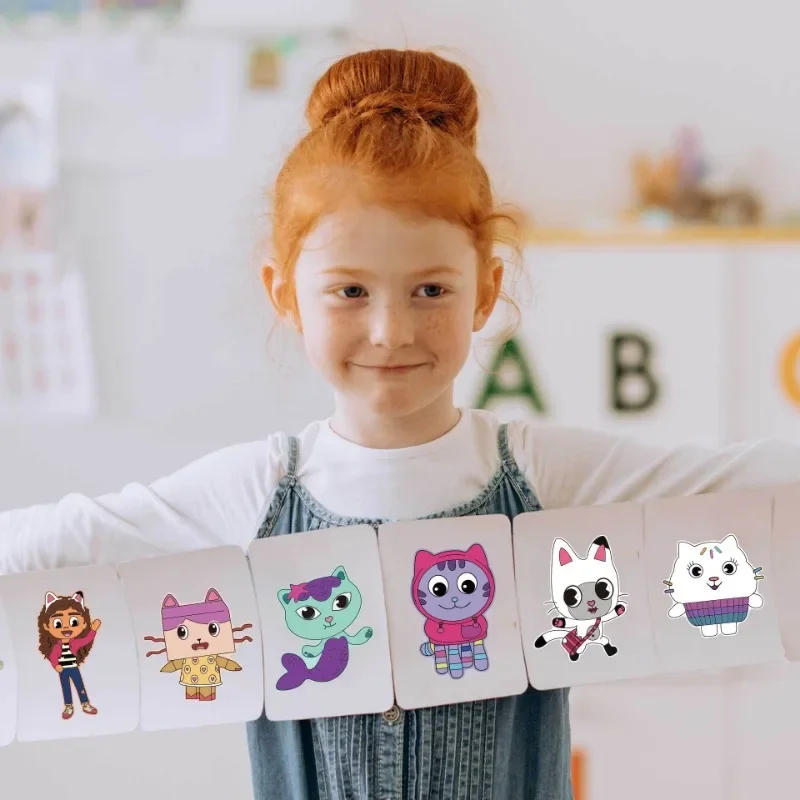 Gabby Dollhouse Cute Stickers Children Educational Toys Anime Cartoon Character Derivative Peripherals Sticker Baby Show Gifts