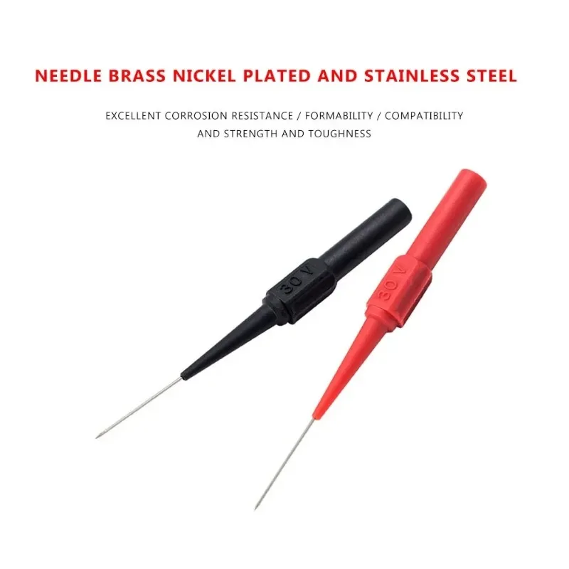10Pcs Diagnostic Tools Multimeter Test Lead Extention Back Piercing Needle Tip Probes Autotools Automotive Kit Machine 0.7MM