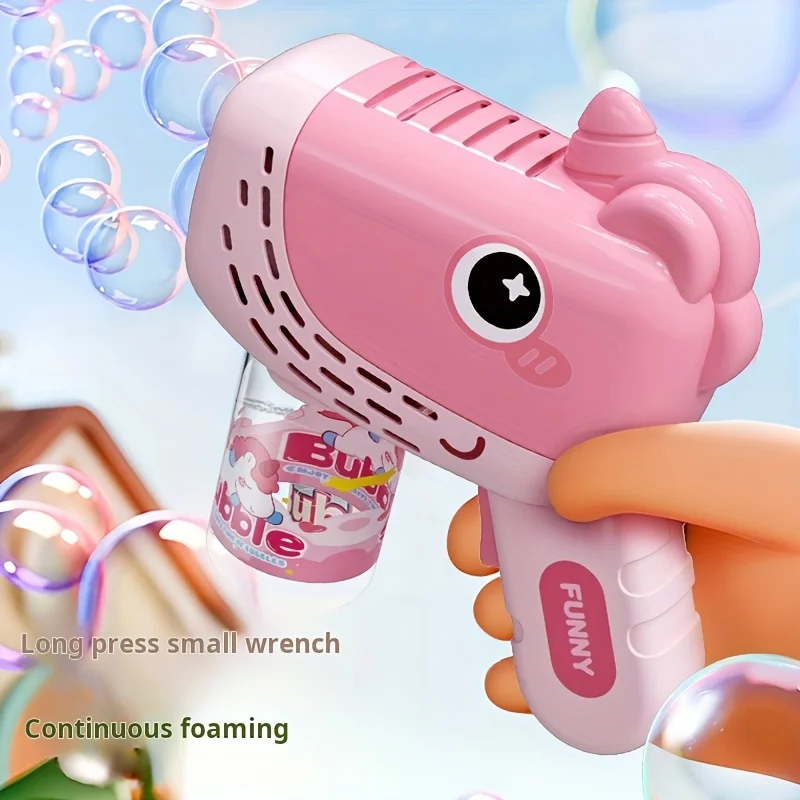 منفاخ فقاعات ممتع محمول مانع للتسرب، مثالي لعيد الميلاد وألعاب الزفاف وألعاب الصيف - غير متضمن البطارية والسائل #4