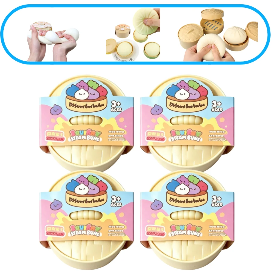 Caixa Surpresa 5.5cm Squishy de Bolinho Simulado, Brinquedo Relaxante Antiestresse para Alívio da Ansiedade, Aumento da Felicidade e Recuperação, com Efeito de Apertar