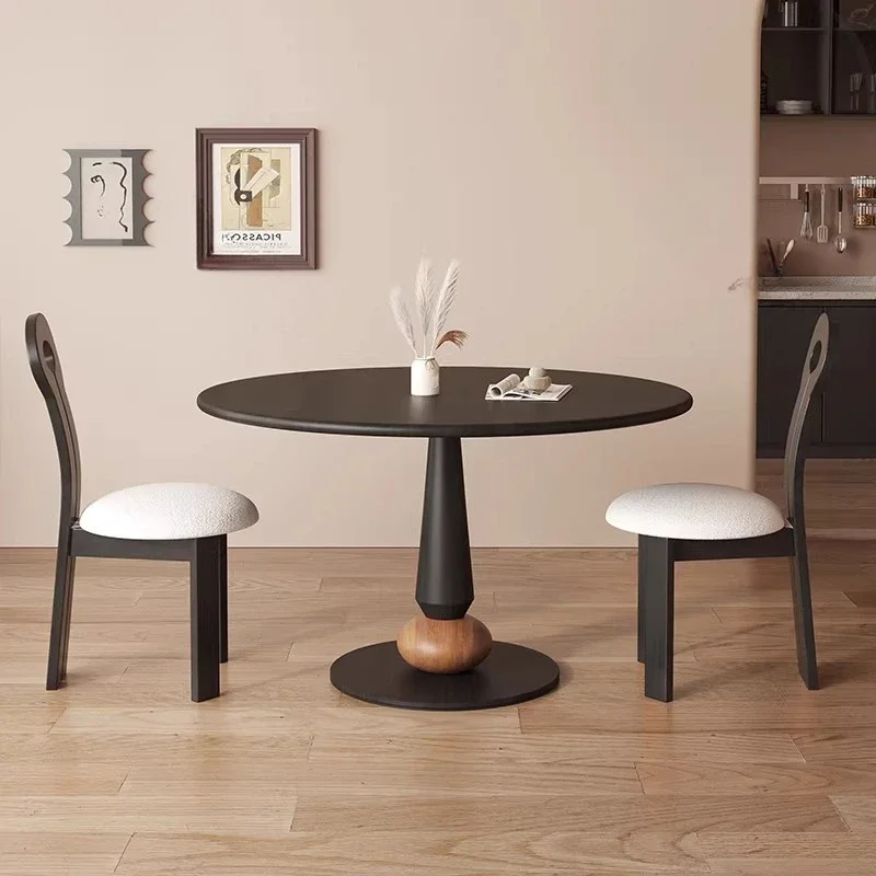 a*-Nordic Kitchen Dining Table Chairs Side Restaurant Round Corner Dining Table Modern Luxury Mesas