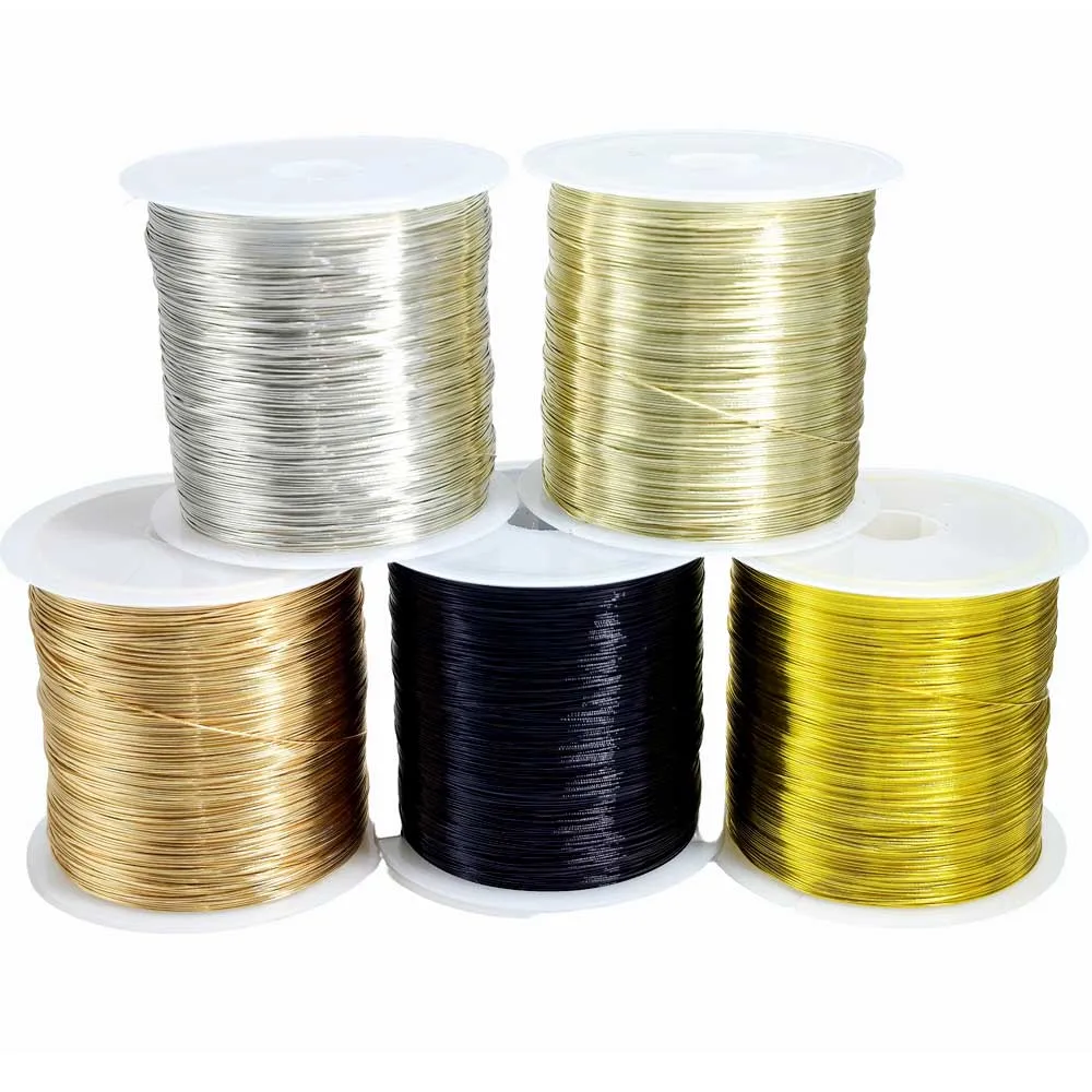 100M/Roll 0.3/0.4mm Color Metal Wire For Bracelet Necklace DIY Colorfast Beading Wire Jewelry Cord String Handcraft Making image 2