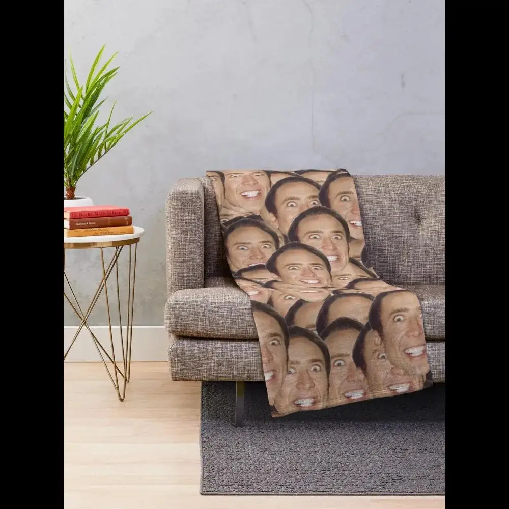 

Плед с мемом Николаса Кейджа, ультрамягкий, уютный, флисовый, для дивана, для вечернего просмотра фильмов, для домашнего декора, в подарок