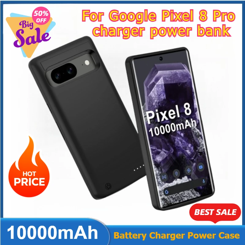 Новый чехол для беспроводной зарядки PowerBank емкостью 10000 мАч Google Pixel 8 Pro беспроводного зарядного устройства Фото №2