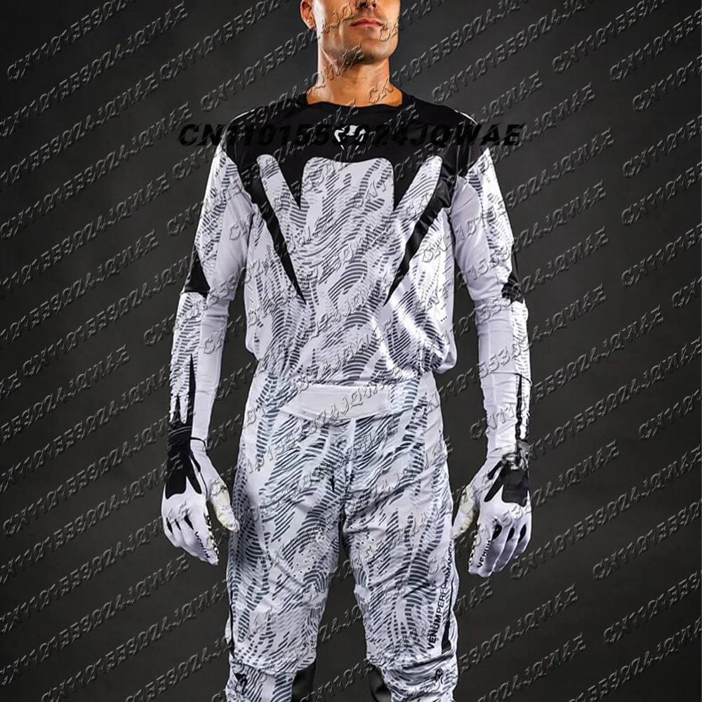 2026 جديد موتوكروس الرجال النساء أسود/أبيض رأس الأفعى طويلة الأكمام قميص ركوب الدراجات س الرقبة المتضخم تنفس سرعة تجفيف البلوز