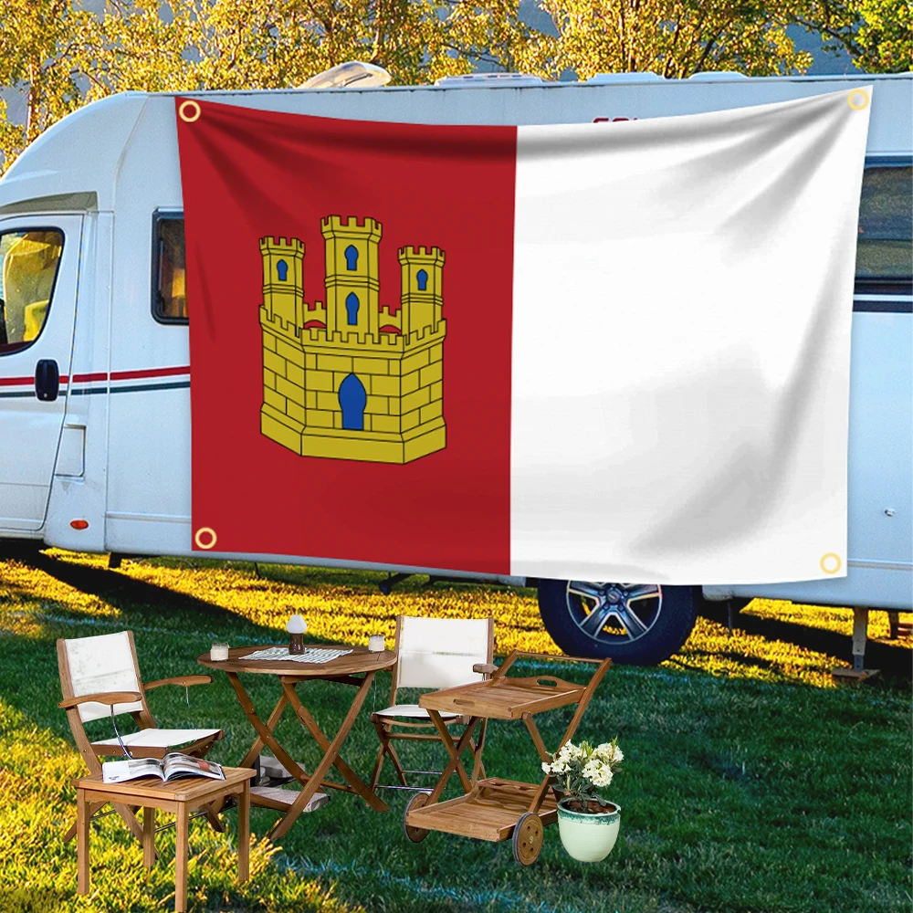 60x90cm 90X150cm Flag of Castilla-La Mancha Spain Flag Spanish， Banner for Decor Outdoor Home Decor