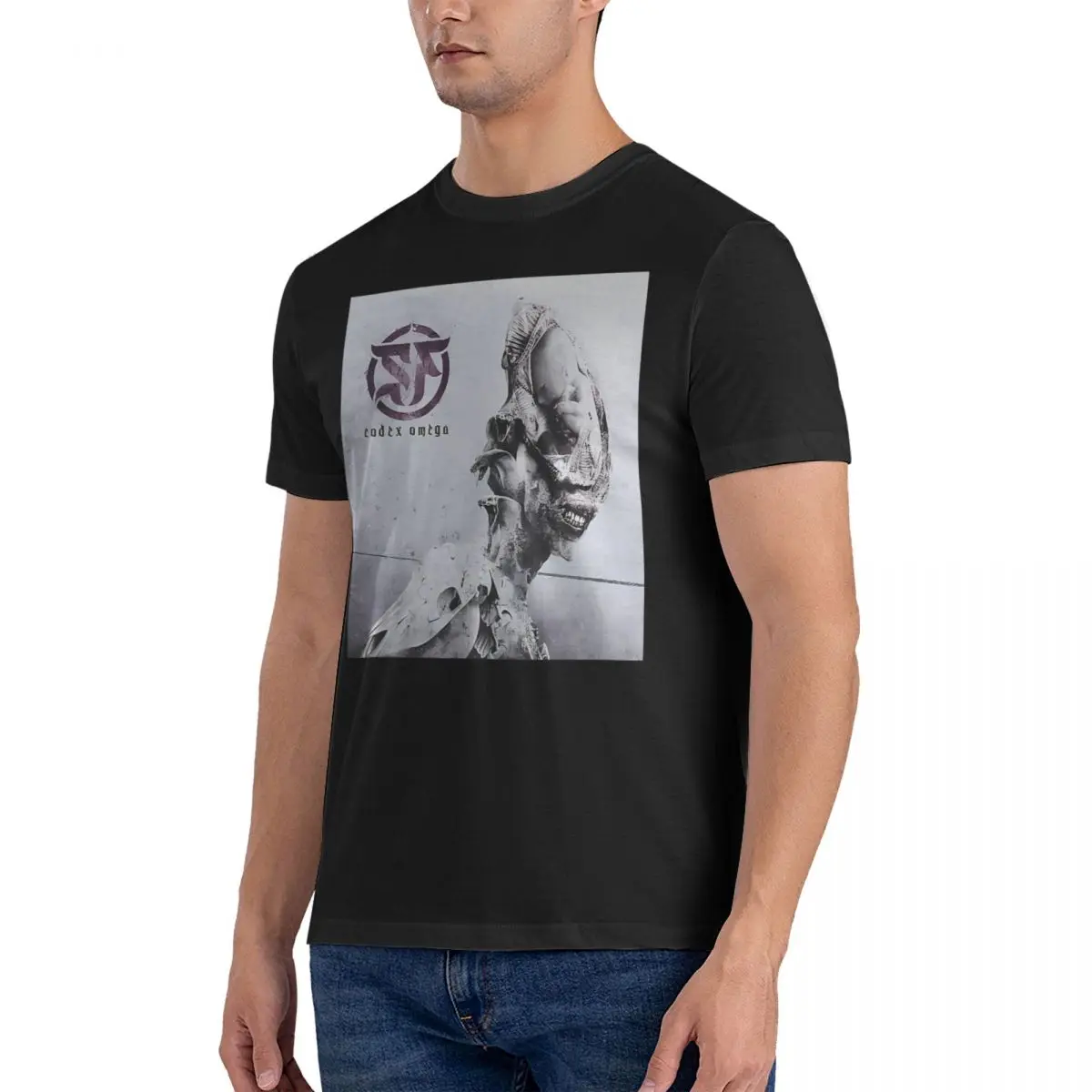 Codex Omega T Shirt Men Pure Cotton Leisure T-Shirts Round Collar Septicflesh Tee Shirt Short Sleeve Clothes Unique