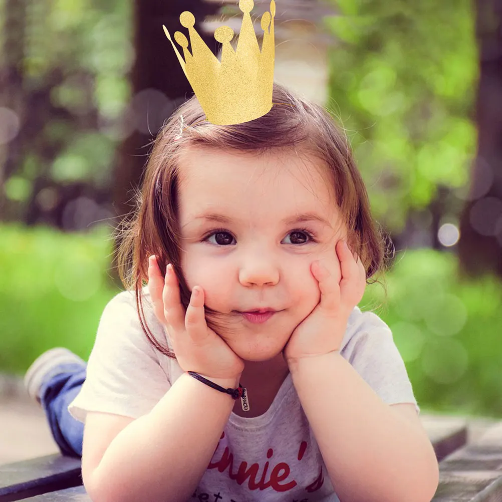 

6pcs Kids Delicate Crown Kids Birthday Hat Hat Costume Kid Birthday Headdress Party Decorations Happy Headb Babies Supply