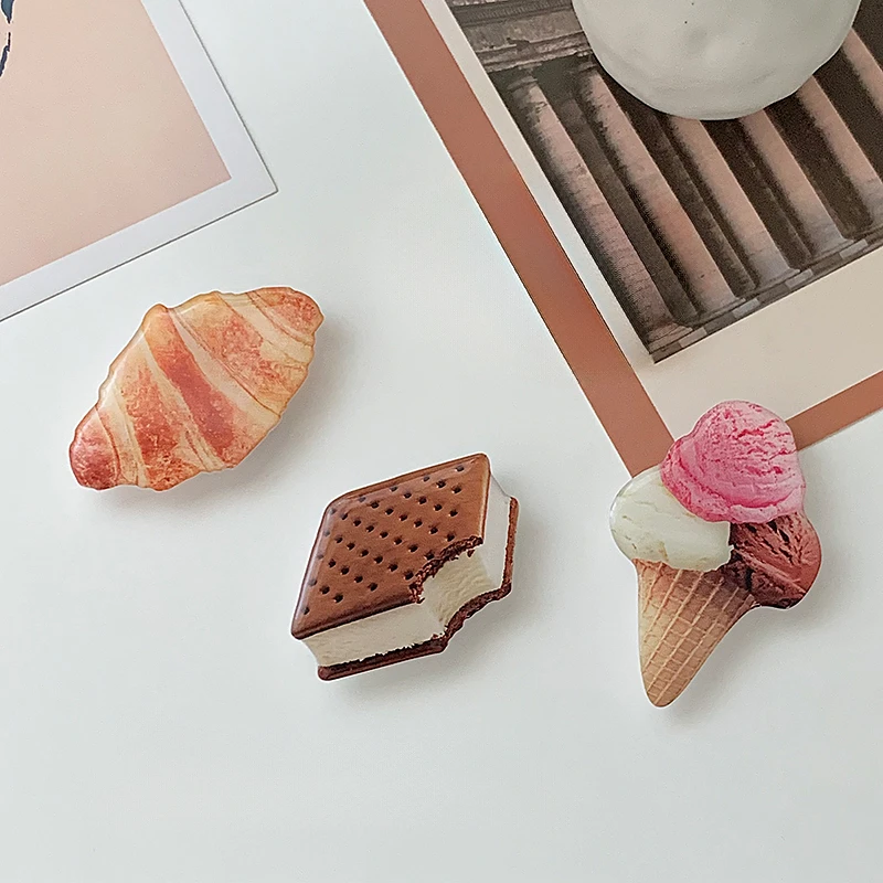 Милая ручка для телефона с едой, мороженым, хлебом, кольцо-держатель Tok Griptok для iPhone 17 16, аксессуары, милая подставка для телефона, держатель розетки