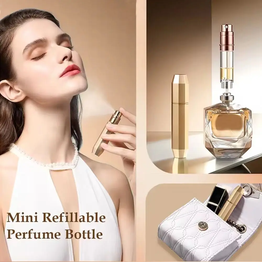 

Portable 5ml Perfume Bottle Refillable Bottom Filling Cosmetic Atomizer Bottle Empty Ultra-fine Mist Fragrance Container Travel
