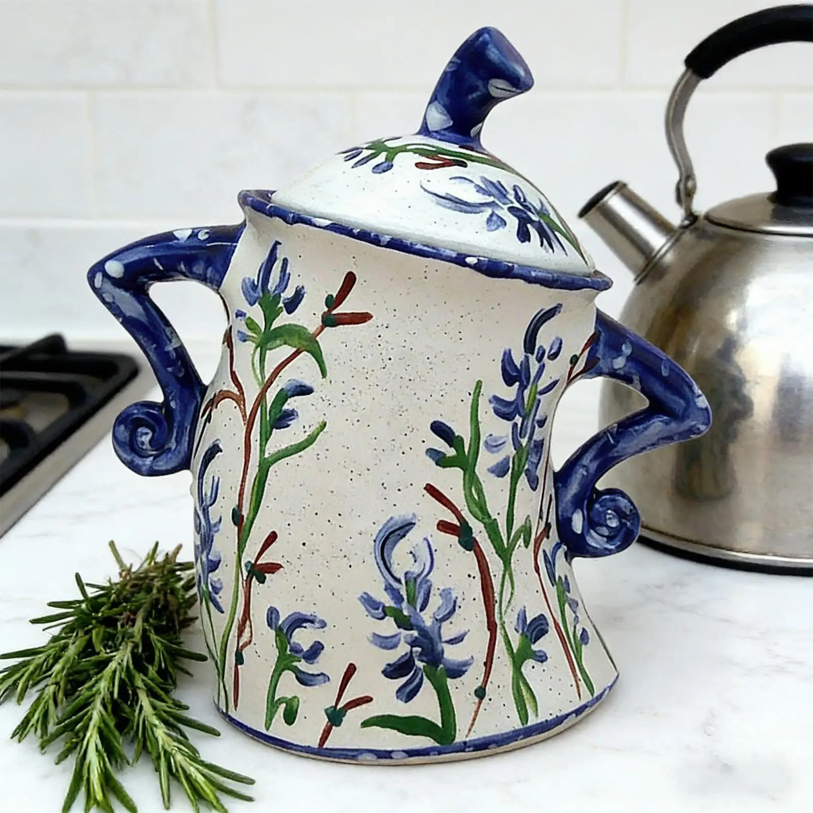 Recipiente con Tapa de Resina con Diseño Original, Contenedor para Dulces y Galletas para Decoración y Organización de Cocina y Hogar