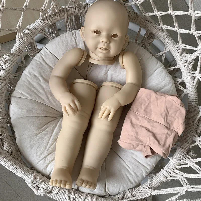 Kit bambola Bonnie Reborn da 28 pollici Parti di bambola fai da te vuote non verniciate non finite con corpo in stoffa Occhi casuali Bambola d'arte da collezione