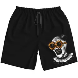 Men Art The Clown Terrifier 2 Sunflower Sunglasses Sport Beach Shorts Summer Beachwear Borad Shorts Swimming Trunks