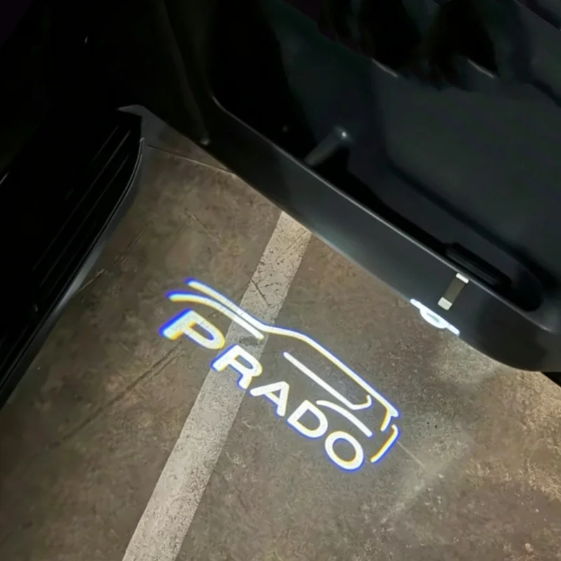 2PCS LED Car Door Projector Welcome Ghost Shadow Light Accessories For Land Cruiser 250 Prado Lc250 2024 2025 First Edition 1958