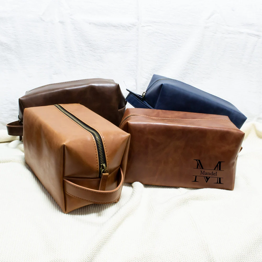 Personalize Groomsman Gift,leather shaving kit,Groomsmen Proposal, Custom Wedding Gifts,Leather Dopp Kit,Leather Toiletry Bag