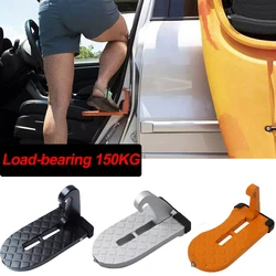 Multifunction Universal Latch Hook Foot Pedal Aluminium Alloy Safety car accessories Foldable Car Roof Rack Step Car Door Step