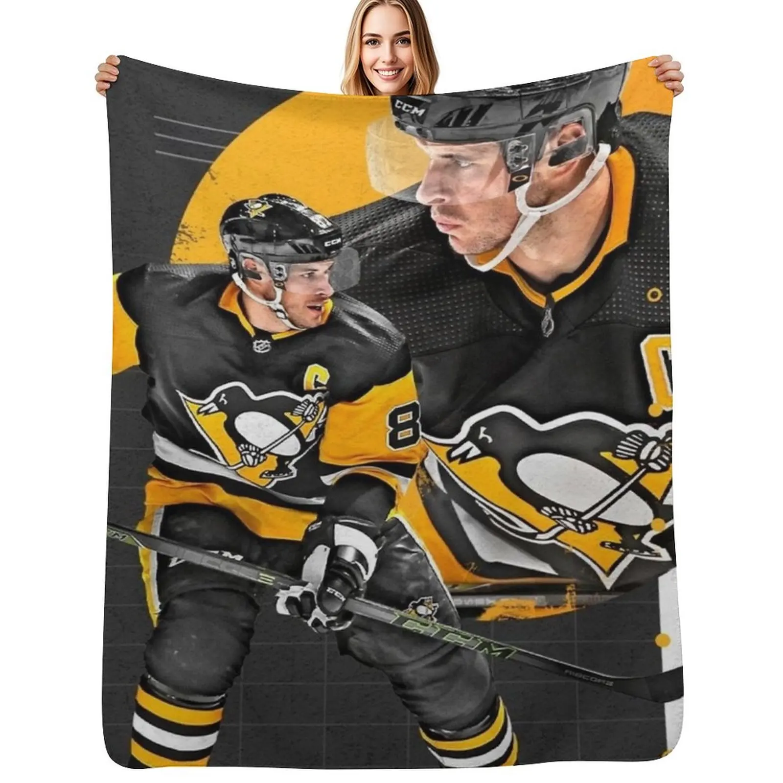 

Sidney Crosby Throw Blanket Custom Furry Moving valentine gift ideas Blankets