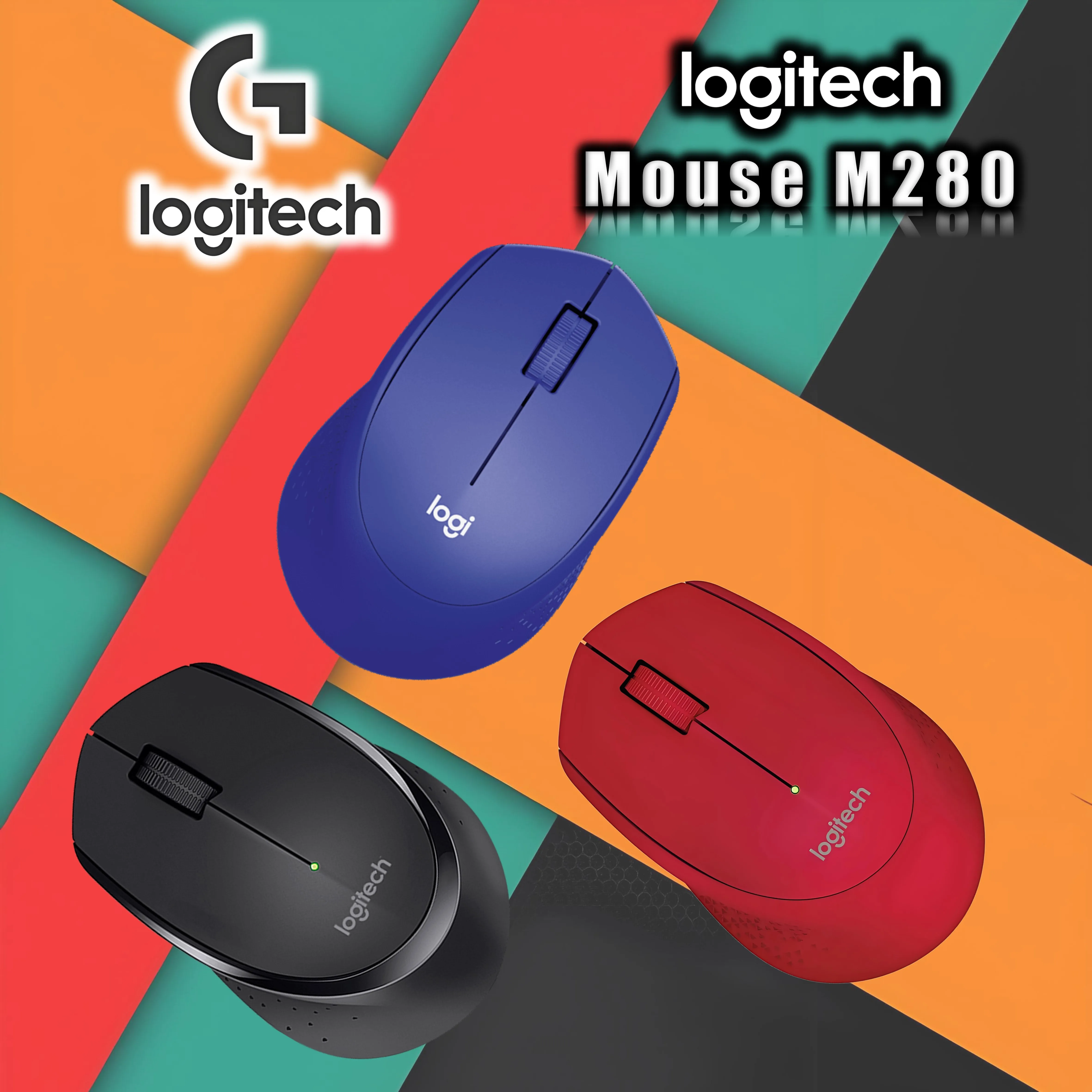 

Беспроводная портативная мышь Logitech M280 M-Series с USB-подключением для ноутбука/ПК, офиса, домашних игр, несколько вариантов цвета
