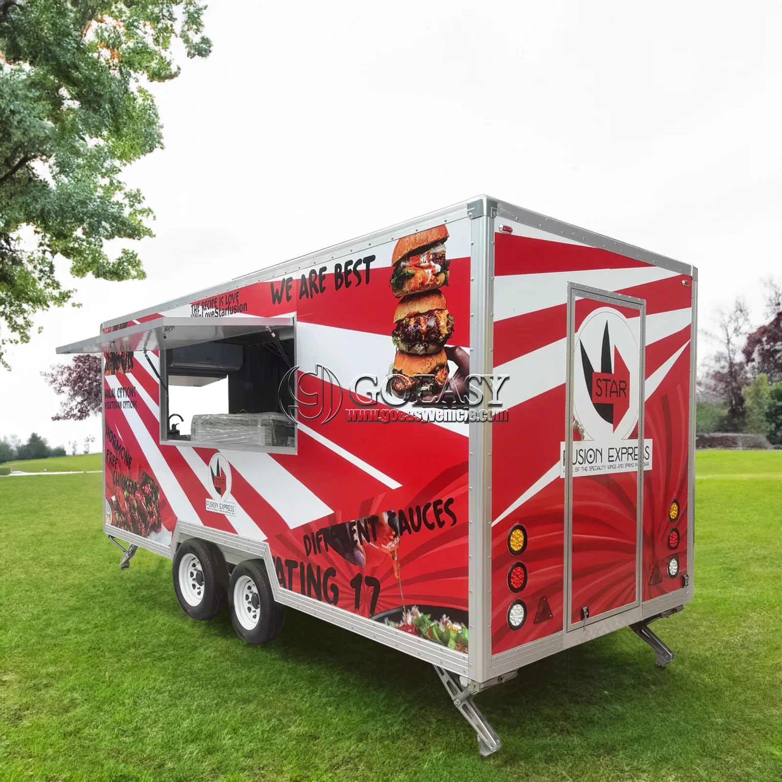 

Fully Equipped Food Trailer BBQ Pizza Trucks with Deep Fryer and Custom Kitchen Setup for Sale