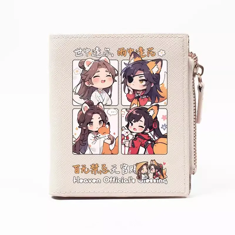 Anime Tian Guan Ci Fu Fashion Wallet Card Bag Heaven Official’s Blessing Hua Cheng Xie Lian Coin Purse Men Women Short Wallet