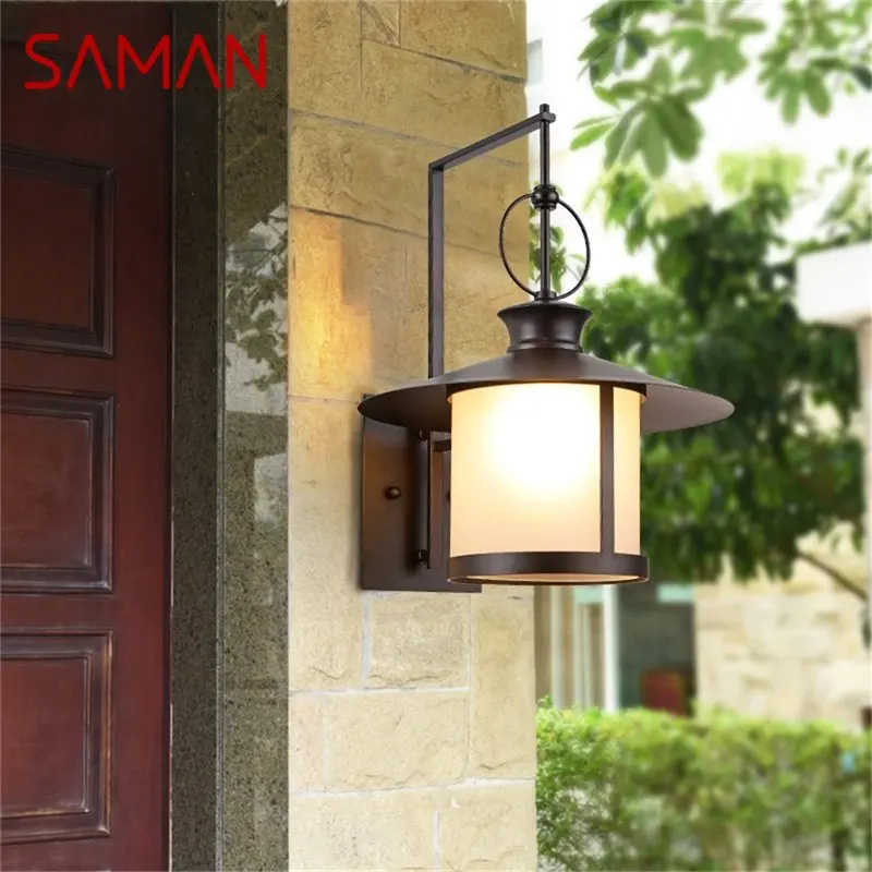 

·SAMAN Outdoor Wall Lamp Classical Retro Sconces Light Waterproof IP65 Home LED For Porch Villa