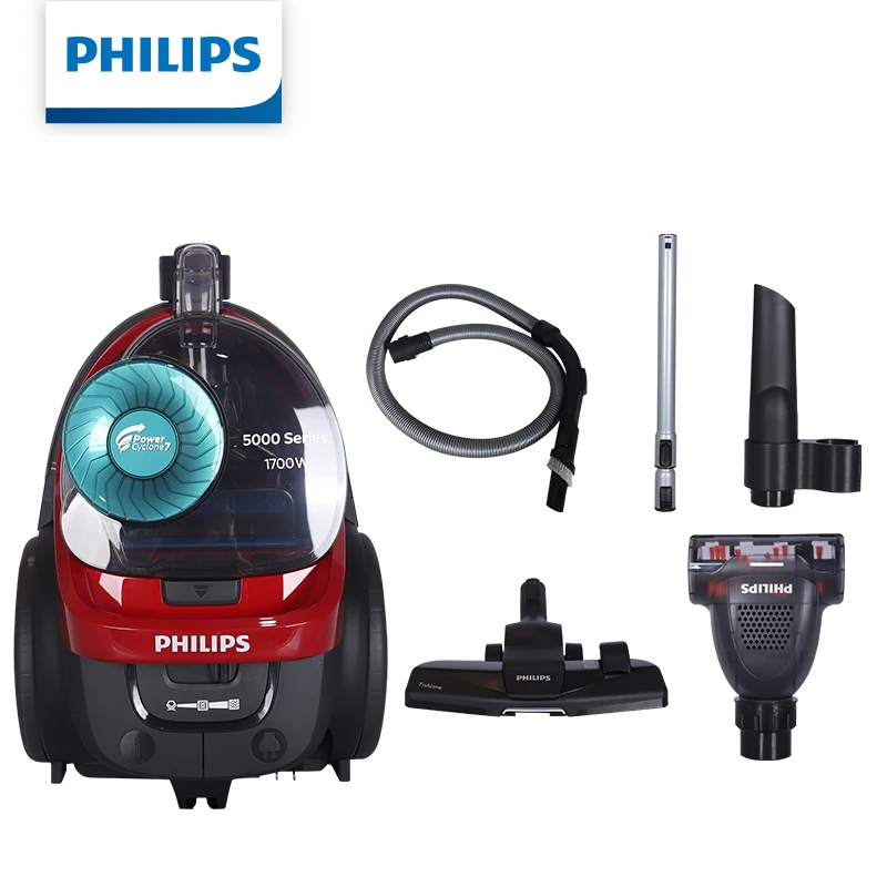 Aspiradora Philips Canist FC8632 1700W 360AW PowerCyclone 7 HEPA13 con 4 Cabezales de Cepillado, Serie 5000 FC8632 para Limpieza Profunda del Hogar