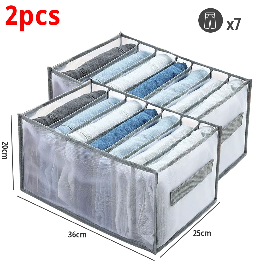 Drawers Organizer for Underwear Bra Socks Pants Jeans Storage Box Wardrobe Clothes Organizer Cabinet T-Shirt Organizers Storage