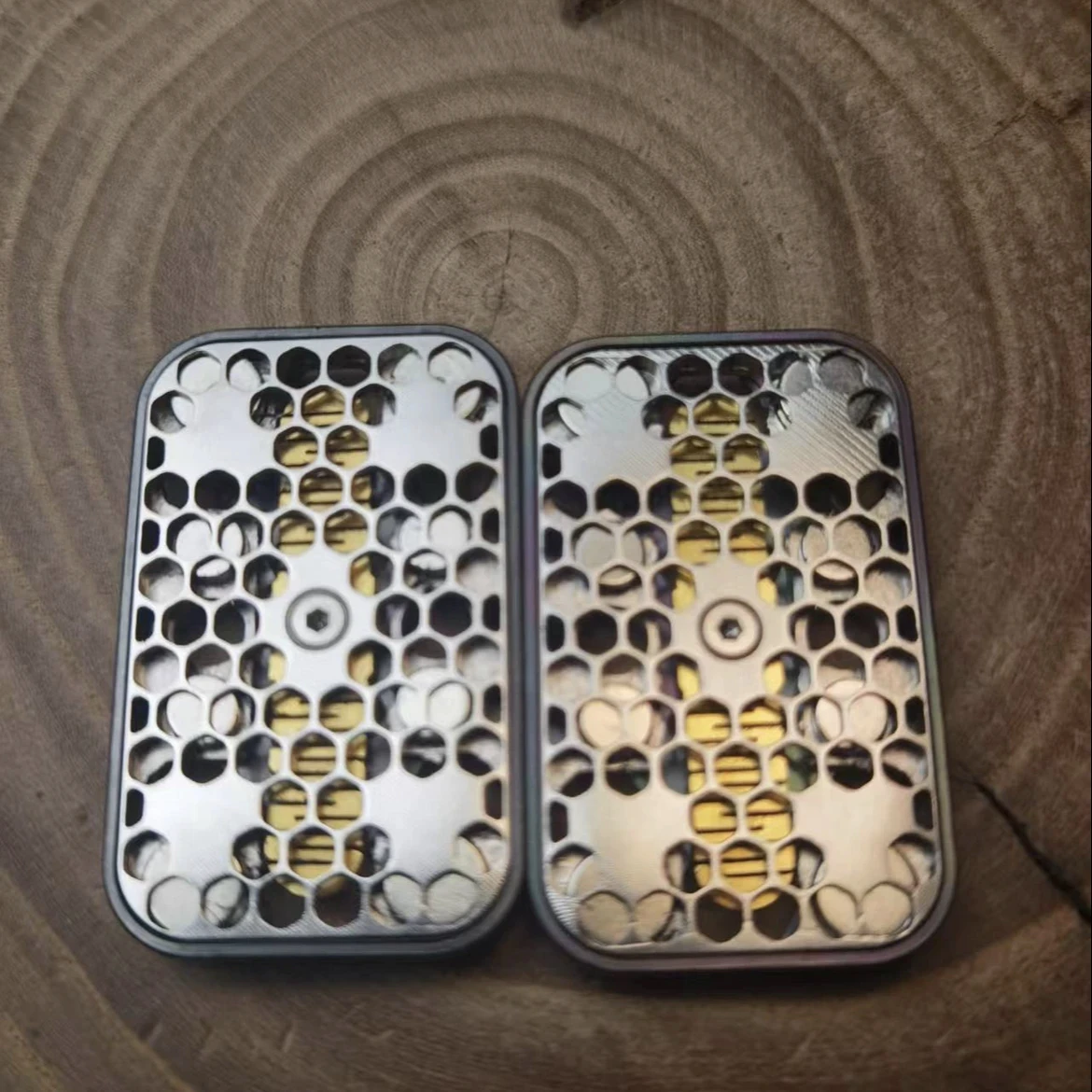 Alpha Hollow Fidget Slider Toys Spinner EDC Metal aleación de titanio Anti estrés sensorial TDAH herramienta de enfoque tamaño de bolsillo