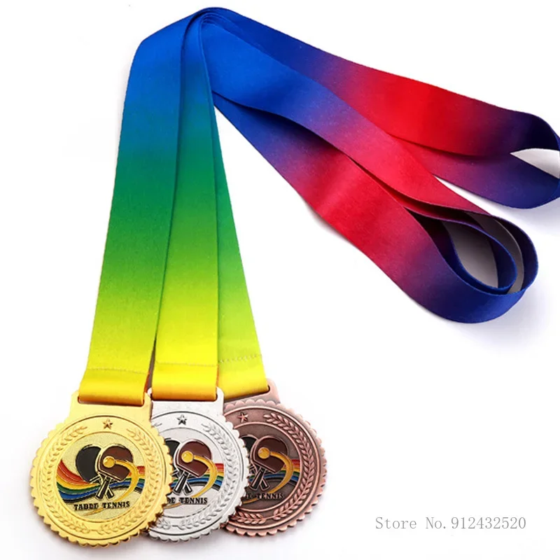 Customized medal for table tennis, swimming, basketball, football, badminton, Marathon, gold, silver, bronze, creative souvenir