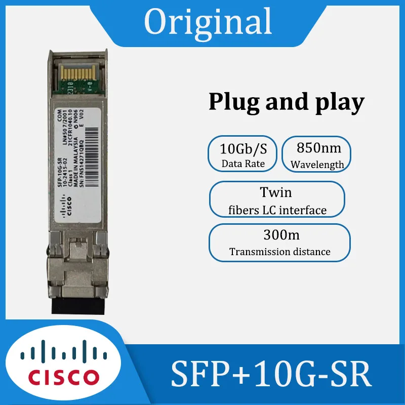 Original NewCISCO SFP+ 10G SR Optic Module MM850nm 300M 10G Duplex LC Optical Fiber Module Wholesale price